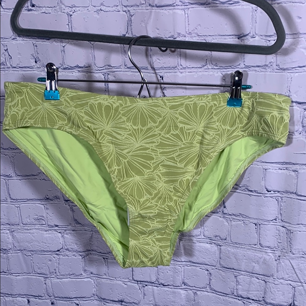 Andie Swim Womens Bikini Bottom Green Floral Size XL NWT Beach Vacation Cruise
